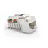 LESPRJ06-001-5 - CONECTOR RJ-45 SOHOPLUS CAT.6  CABO SOLIDO BRANCO T568A/T568 FEMEA - 35050424 - LIGHTERA