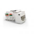 LESPRJ06-001-5 - CONECTOR RJ-45 SOHOPLUS CAT.6  CABO SOLIDO BRANCO T568A/T568 FEMEA - 35050424 - LIGHTERA