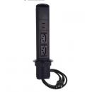 QTLPMM2T-001-0 - MINI TOTEM MANUAL 2NBR 20A + 2USB 3A ABS PRETO - QM12056.20 - QTMOV