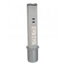 QTLPMM2T-002-0 - MINI TOTEM MANUAL 2NBR 20A + 2USB 3A ABS BRANCO - QM12056.22 - QTMOV