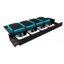 LETLPPMH-002-0 - PATCH PANEL MODULAR HDX PARA ATE 12 CASSETES HDX 19 POL/1U  METALICO PRETO - 35260601 - LIGHTERA