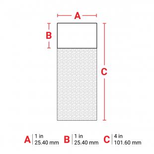 75120287 - ETIQUETA BMP51/53 M510 EM B427 AUTOLAMINVEL BRANCO DE 25,4 X 101,6 X 25,4mm - M-53-427 - BRADY