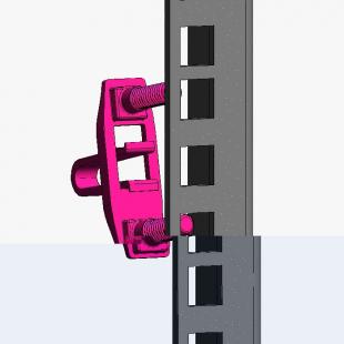 RSFDNYP5-001-0 - KIT FIXADORES EM NYLON TOOL LESS DUAL PARA RACK 19" 20KG (PCT 50) - RSLDUO-1RUB50-S2 - RACK STUDS