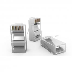 LEGLRJ06-001-7 - CONECTOR RJ-45 GIGALAN CAT.6  CABO SOLIDO CRISTAL (PCT 50 PC) MACHO - 35050282 - LIGHTERA