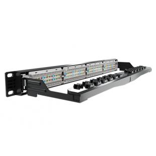 LESPPP06-001-1 - PATCH PANEL SOHOPLUS CAT.6  24 PORTAS 19POL/1U T568A/T568 MODULAR - 35050439 - LIGHTERA