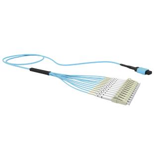 LETLSCO4-022-0 - SERVICE CABLE CON.  MULTIMODO OM4 (50/125) LC-UPC/MPO-UPC(M)  5,0M (0.7D2/5.0D3) 12F LSZH - 33950006 - LIGHTERA