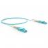 LETLCDO3-007-0 - CORDAO OPT. CON. MULTIMODO OM3 (50/125) 2F DUPLEX LC-UPC/LC-UPC 3,0M LSZH ACQUA (A-B) - 33002170 - LIGHTERA