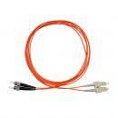 LETLCDO1-026-0 - CORDAO DUPLEX CONECTORIZADO 62.5 SC-UPC/ST-UPC 5.0M - LSZH - LARANJA - 33004522 - LIGHTERA