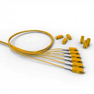LETLPIEO-018-0 - EXTENSAO MONOFIBRA CONECTORIZADA MM (50.0) LC-UPC 1.5m COM ADAPTADOR - LSZH - AMARELO - D0.9 (2 PCS) - 35260917 - LIGHTERA