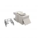 FEGLRJ06-016-5 - CONECTOR RJ-45 GIGALAN CAT.6 BRANCO T568A/T568 FEMEA - 35060601 - LIGHTERA
