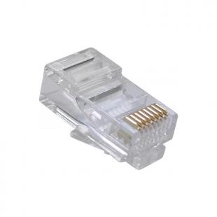 LESPRJ06-002-9 - CONECTOR RJ-45 SOHOPLUS CAT.6  CABO SOLIDO CRISTAL (PCT 10 PC) MACHO PASSAGEM - 35050296 - LIGHTERA