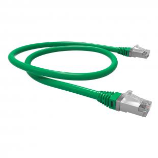 LEGGPC6A-003-0 - PATCH CORD F/UTP GIGALAN AUGMENTED GREEN CAT.6A - LSZH - T568A/B - 0,5M - VERDE (BLINDADO) - 35085400 - LIGHTERA