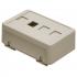 DTSTPE4R-002-0 - PORTA EQUIPAMENTO 4 RJ45 KEYSTONE S/ COLAR BEGE - DT-62224.00 - DUTOTEC