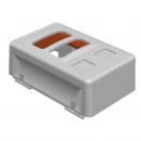 DTSTPE2B-001-0 - PORTA EQUIPAMENTO 2 BLOCOS + 2 RJ45 S/ COLAR BRANCO - DT-63440.10 - DUTOTEC