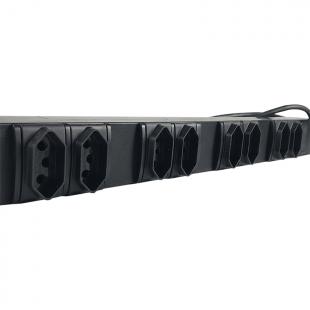 DNENRE1U-003-0 - REGUA (CALHA) 19X1U 110/220V 8 TOMADAS (NBR 14136 10A) C/ PLUG NBR 14316 10A(2M) - DN-5640100050 - D-NET