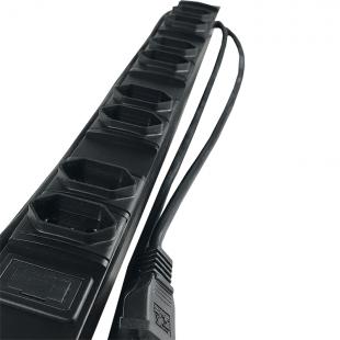 DNENRE1U-003-0 - REGUA (CALHA) 19X1U 110/220V 8 TOMADAS (NBR 14136 10A) C/ PLUG NBR 14316 10A(2M) - DN-5640100050 - D-NET