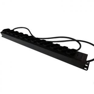 DNENRE1U-002-0 - REGUA (CALHA) 19X1U 110/220V 12 TOMADAS MODULAR(NBR 14136 10A) C/ PLUG NBR 14316 10A(2M) - DN-5640100030 - D-NET