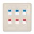 DNCNEP44-009-0 - ESPELHO PLASTICO 4X4 C/ 6 COLARES EM ABS BRANCO - DN-6000900070 - D-NET