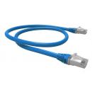 LEGGPC6A-026-0 - PATCH CORD GIGALAN GREEN CAT.6A F/UTP (BLINDADO) 5,0M AZUL  LSZH - 35085426 - LIGHTERA