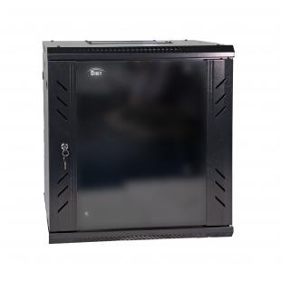 DNMTMRDV-005-0 - MINI RACK 19POL DESMONTAVEL PORTA VIDRO 12U 600 X 600 PRETO S/ GUIAS - DN-MRDV-12-60.59PT - D-NET