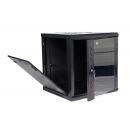 DNMTMRDV-003-0 - MINI RACK 19POL DESMONTAVEL PORTA VIDRO 9U 600 X 600 PRETO S/ GUIAS - DN-MRDV-9-60.59PT - D-NET