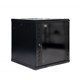 DNMTMRDV-003-0 - MINI RACK 19POL DESMONTAVEL PORTA VIDRO 9U 600 X 600 PRETO S/ GUIAS - DN-MRDV-9-60.59PT - D-NET