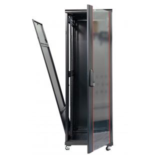 DNMTRSDV-005-0 - RACK SERVIDOR 19POL DESMONTAVEL PORTA VIDRO 36U 600 X 600 PRETO S/ GUIAS - DN-RSDV-36-60.60PT - D-NET