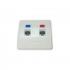 DNCNEP33-003-0 - ESPELHO PLASTICO 3X3 P/ 2 RJ-45 EM ABS BEGE - DN-6000500025 - D-NET