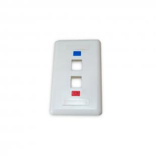 DNCNEP42-003-0 - ESPELHO PLASTICO 4X2 P/ 2 RJ-45 EM ABS BEGE - DN-6000500045 - D-NET