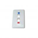 DNCNEP42-003-0 - ESPELHO PLASTICO 4X2 P/ 2 RJ-45 EM ABS BEGE - DN-6000500045 - D-NET