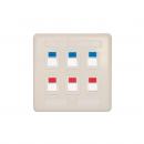 DNCNEP44-004-0 - ESPELHO PLASTICO 4X4 C/ 6 COLARES EM ABS BEGE - DN-6000500095 - D-NET