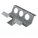 DTSTACSE-002-0 - ADAPTADOR P/ CAIXA DE PISO STD ELEVADO ACO 3 TOMADA REDONDA + 4 RJ45 KEY - DT-72515.00 - DUTOTEC