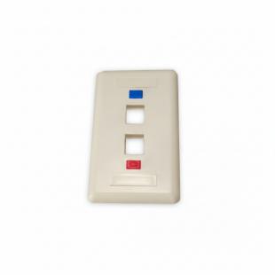 DNCNEP42-003-0 - ESPELHO PLASTICO 4X2 P/ 2 RJ-45 EM ABS BEGE - DN-6000500045 - D-NET