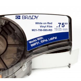 BYSIETM2-017-0 - ETIQUETA P/ M210/M211 B595 VINYL PERMANENTE 0.75 POL X 21 PES BR NO VM - M21-750-595-RD - BRADY