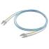 LETLCDO4-002-0 - CORDAO OPT. CON. MULTIMODO OM4 (50/125) 2F DUPLEX SC-UPC/LC-UPC 2,5M LSZH ACQUA - 35200770 - LIGHTERA