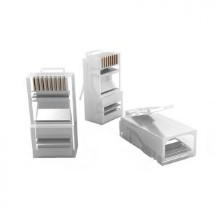 FEMLRJ5E-002-8 - CONECTOR RJ-45 MULTILAN CAT.5E  CABO SOLIDO CRISTAL (PCT 50 PC) MACHO BLINDADO - 35050384 - FURUKAWA