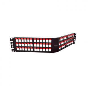LEFAPPDB-003-0 - PATCH PANEL DESCARREGADO BLINDADO  19 POL/2U  72 PORTAS ANGULAR - 35050811 - LIGHTERA